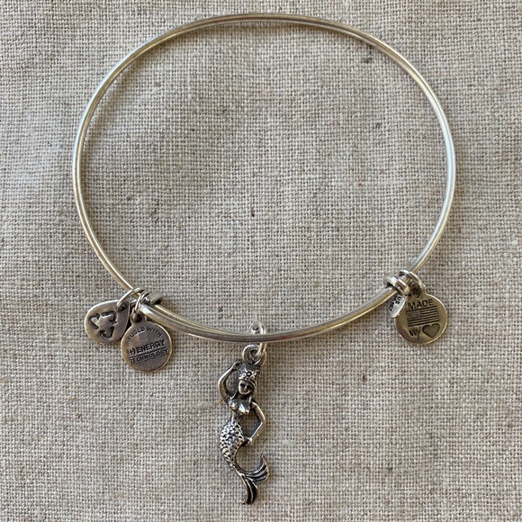 Alex and Ani Mermaid Charm Bangle Bracelet - Picture 1 of 4
